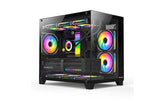 Huntkey S960 Stormx Full View Empty Case Without Fans Black, gaming