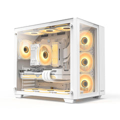 Huntkey S980 Tornado Full View Empty Gaming Case -White