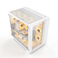 Huntkey S980 Tornado Full View Empty Gaming Case -White