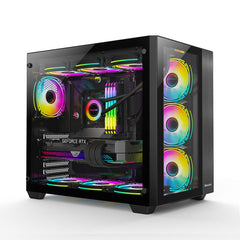 Huntkey S980 Tornado Full View Empty Gaming Case -Black