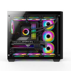 Huntkey S980 Tornado Full View Empty Gaming Case -Black