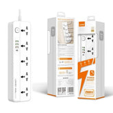 LDNIO SC5415 Popular Multi-Function Power Strip 5 Power Sockets +1PD 20W+1QC 18W+2 AUTO-ID Perfe Home/Office Charging Station - White