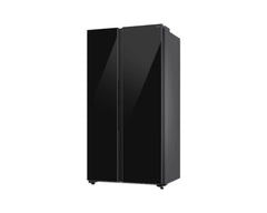 Samsung Side by Side Refrigerator A++, SmartThings & Wifi, Metal Cooling Duct, 647Lit, Clean Black - RS70F65Q1BLV
