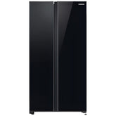 Samsung Side by Side Refrigerator A++, SmartThings & Wifi, Metal Cooling Duct, 647Lit, Clean Black - RS70F65Q1BLV