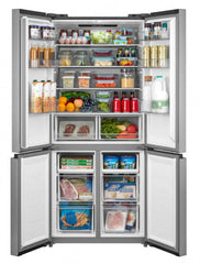 Samix Refrigerator Side by Sie A+, 485Lit, No Frost, Silver - SNK-493WS