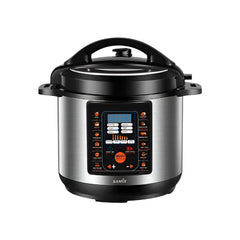 Samix Pressure Cooker, 8Lit, 1350Watts, Black & Steel - SNK-PC8S