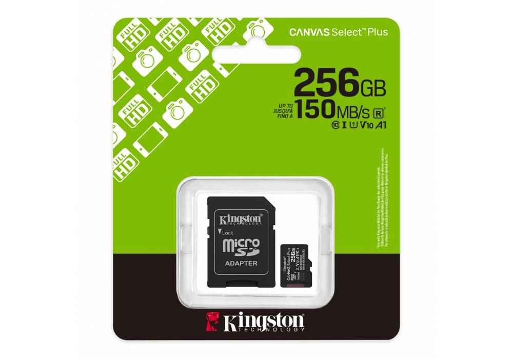 Kingston Memory Card 256GB Canvas Select Plus microSD