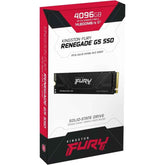 Kingston FURY Renegade G5 4TB PCIe 5.0 NVMe M.2 SSD-Sequential Read/Write (14800/14000 MB/s) | SFYR2S/4T0 |