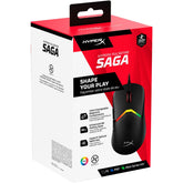 Hyperx Pulsefire Saga Rgb Customizable Gaming Mouse Precision Tracking Up To 8khz Lightweight 69 Gram Taile Clicks Hyperx 26k Sensor Hyperflex 2 Usb Cable Support Pc, Ps5™, Xbox Series X|s , Black - CompuMe