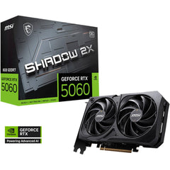 Msi Geforce Rtx 5060 Shadow 2x Oc 8gb Gddr7 128 Bit Memory, 2527 Mhz Boost Clock, 28 Gbps Memory Speed, 3840 Cuda Cores, Pci Express Gen 5 X16