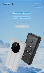 Totu Power Bank with Cord Stand, 20000Mah, Black/White - PB-1017