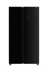 Sharp Side by Side Refrigerator 815 Liter Glass Black