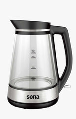 Sona Kettle 1.7 L 2200W Glass and Stainless Steel Design