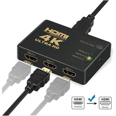 4K HDMI Switcher with IR Remote Control-3 Port