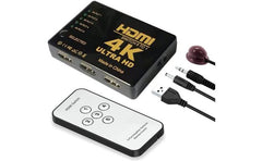 4k Hdmi Switcher With Ir Remote Control 5 Port