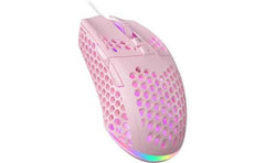 Solakaka Sm900 Wired Gaming Mouse With Honeycomb Shell Usb Pink