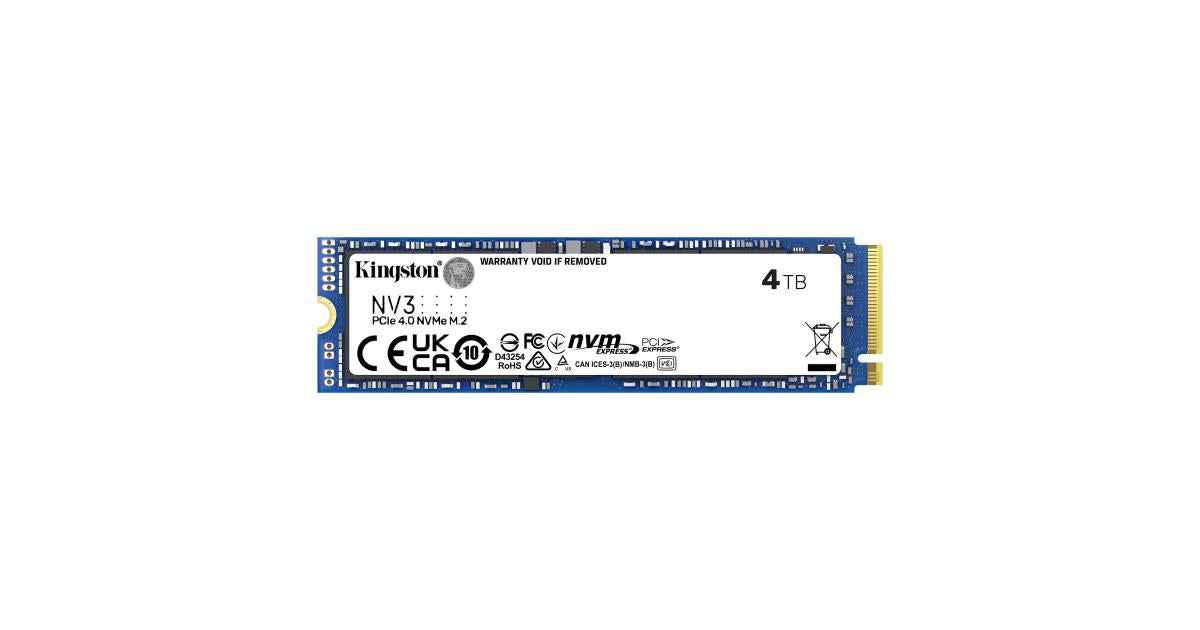 Kingston NV3 4TB PCIe 4.0 NVMe SSD – M.2 2280