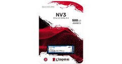 Kingston NV3 500GB M.2 NVMe PCIe 4.0, GEN 4 SSD Up To 5000/3000 MB/s Read/Write