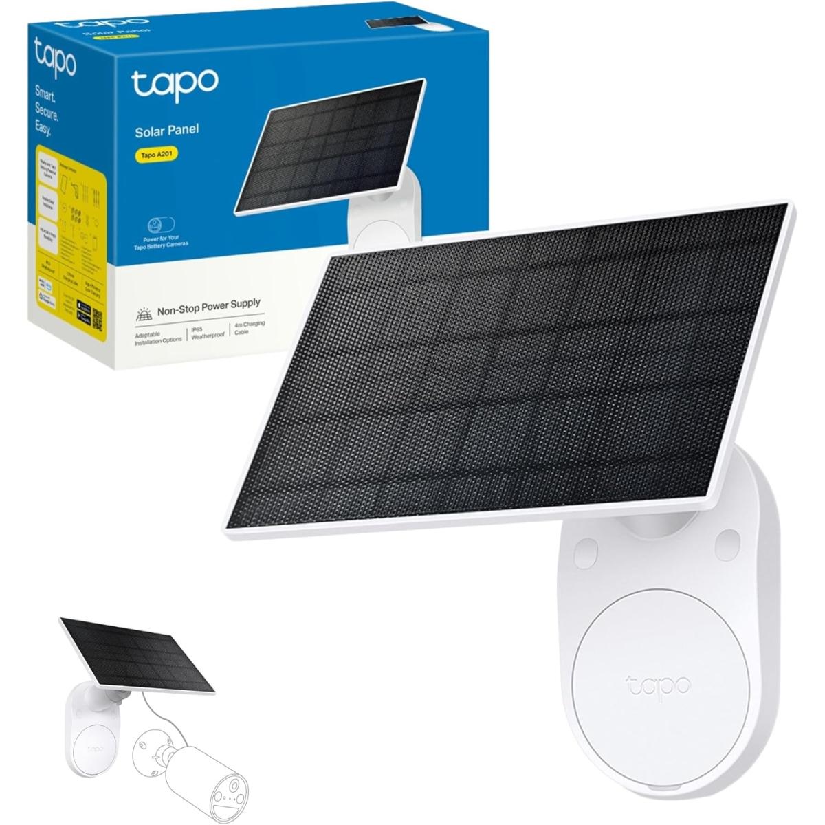 Tapo Tapo A201 Solar Panel Flexibly Installed & Angle Adjustment, High Efficiency 45min Solar Charging For Full Day Usage, Ip65 Weatherproof, Works With All Tapo Battery Powered Cameras Tapo Tapo A201 Solar Panel Flexibly Installed & Angle Adjustment, High Efficiency 45min Solar Charging For Full Day Usage, Ip65 Weatherproof, Works With All Tapo Battery Powered Cameras