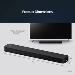 Sony Dolby Atmos Soundbar, Vertical Surround Built-In-Subwoofer, Black - HT-S2000