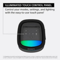 Sony Wireless Party Speaker, Touch Control Panel Compatible Smartphone, Black - SRS-XV500