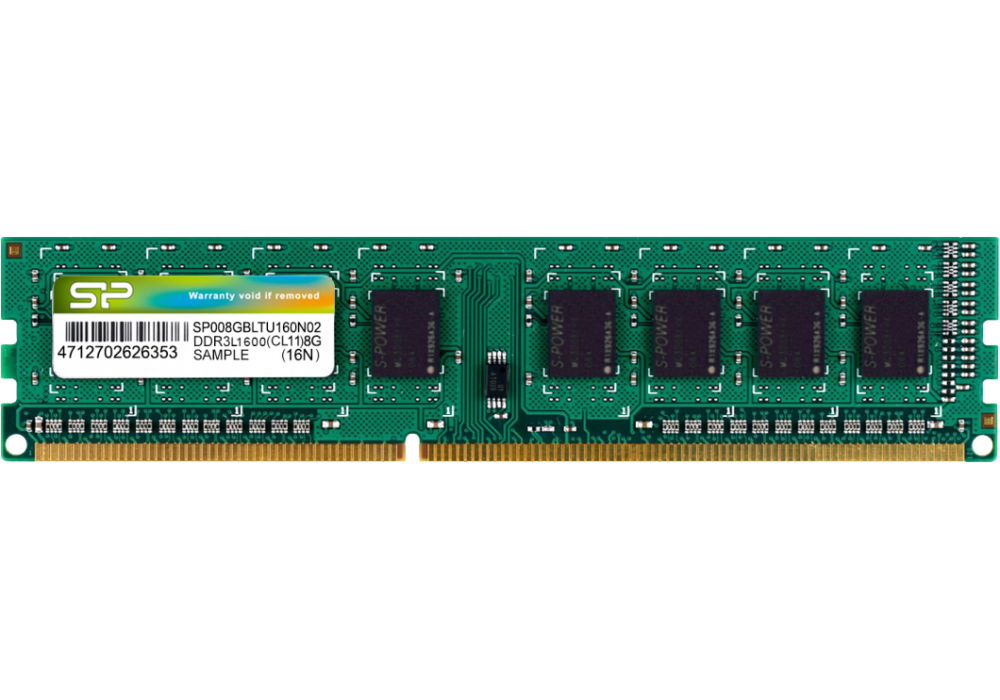 SP Silicon Power DDR3L 8GB Desktop RAM – 1600/1333MHz, PC3L‑12800/10600, 240‑Pin, 1.35V
