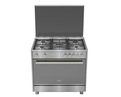 Ignis Oven 90Cm, 5Burners, Heavy Pouring Racks, Glass Top, Stainless Steel - "XCE1961TFCCE
