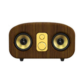 GENERIC E - 3401 Walnut Wood Grain Metal Bluetooth Speaker