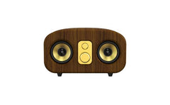 E 3401 Walnut Wood Grain Metal Bluetooth Speaker