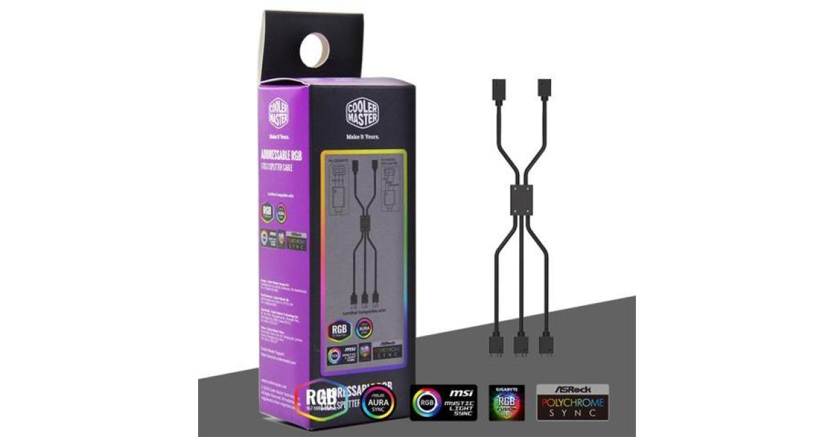 COOLER MASTER ADDRESSABLE RGB 1-TO-3 SPLITTER CABLE 50CM