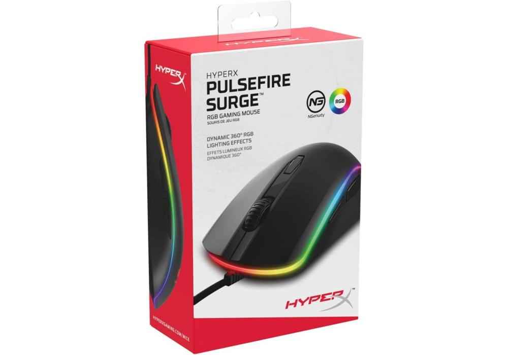 HP HyperX Pulsefire Surge Gaming Mouse RGB Wired Pixart 3389 Sensor up to 16000 DPI 6 Buttons - Black