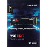 Samsung 990 PRO 1TB PCIe 4.0 NVMe M.2 SSD-Sequential Read-Write -7450-6900 MB-s- - MZ-V9P1T0BW - - CompuMe
