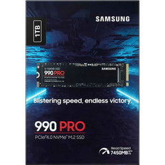 Samsung 990 PRO 1TB PCIe 4.0 NVMe M.2 SSD-Sequential Read/Write (7450/6900 MB/s) | MZ-V9P1T0BW |