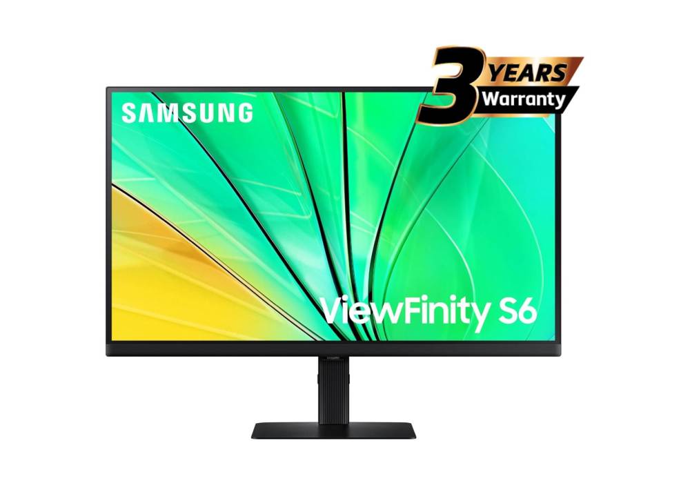 Samsung ViewFinity S6 (D606) 27" 2K QHD (2560 x 1440) Flat Business Monitor IPS, 100Hz, 5MS, 10 Bit, HDR10, sRGB 99% w/ Ergonomic Stand & Ultrathin Bezel Display