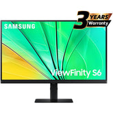 Samsung ViewFinity S6 (D606) 27" 2K QHD (2560 x 1440) Flat Business Monitor IPS, 100Hz, 5MS, 10 Bit, HDR10, sRGB 99% w/ Ergonomic Stand & Ultrathin Bezel Display