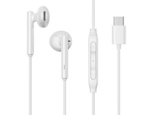Joyroom JR-EC05 TYPE-C Series Half In-Ear Wired Earphones-White for iPhone 15 & Samsung