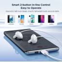 Joyroom JR-EC05 TYPE-C Series Half In-Ear Wired Earphones-White for iPhone 15 & Samsung