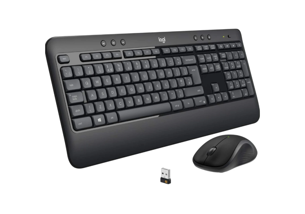 Logitech MK540 Advanced Wireless Keyboard and Mouse Combo for Windows, 2.4 GHz Unifying USB-Receiver, Multimedia Hotkeys