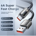 Mcdodo CA3150 Auto Power Off 6A Type-C Super Charge Transparent Data Cable 1.2m