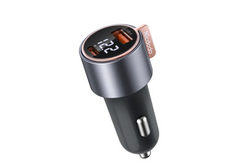 Mcdodo Cigarette Lighter Socket, USB 75W, Rapid Charging, Car Charger, Type C, Maximum Output 6A, Voltmeter, Compatible with Cars, 12-24V Cars, PD3.0, QC3.0, Type-c, Signal Socket, Digital Display,