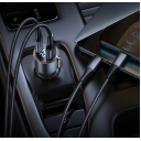 Mcdodo Cigarette Lighter Socket, USB 75W, Rapid Charging, Car Charger, Type C, Maximum Output 6A, Voltmeter, Compatible with Cars, 12-24V Cars, PD3.0, QC3.0, Type-c, Signal Socket, Digital Display,