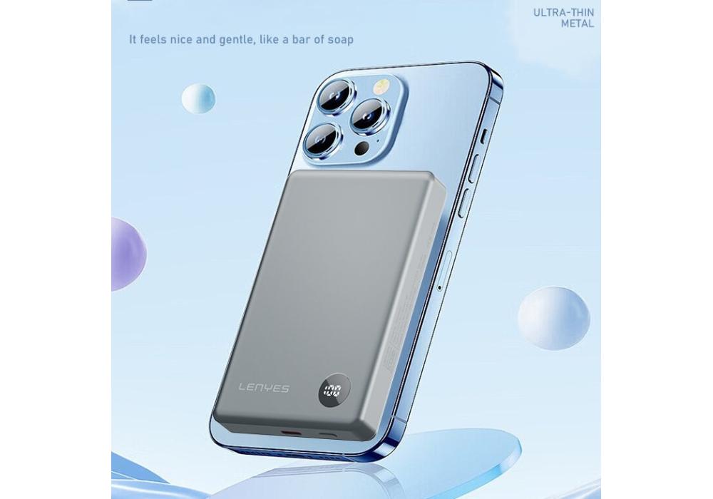 LENYES PW037D 15W Wireless Magnet Power Bank 5000mAh & Type-c output 20w Max / 18 Month Warranty