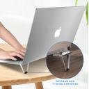 Portable Invisible Laptop Stand | Mini Aluminum Cooling Pad Lightweight Laptop Desk Stand for MacBook and Other Laptops (Silver)