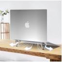 Portable Invisible Laptop Stand | Mini Aluminum Cooling Pad Lightweight Laptop Desk Stand for MacBook and Other Laptops (Silver)