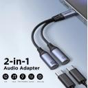 JOYROOM SY-C03 Audio-Transfer Series 2-in-1 Audio Adapter (Type-C to Dual Type-C)-Black