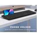 FD K780T Multi-Device Wireless 2.4 Keyboard & Bluetooth for Computer, Phone and Tablet, Windows, Mac Compatible - Speckles Arabic / English