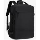 Medium Travel Backpack, Carry On Backpack, Flight Approved Fit Up to 17.3" Laptop - Black