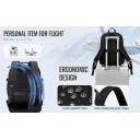 Medium Travel Backpack, Carry On Backpack, Flight Approved Fit Up to 17.3" Laptop - Black