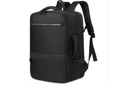Backpack Large Capacity Expandable Backpack Multifunction USB Charging Business Bag For Laptop Up to 17.6" Luggage Bag - Black