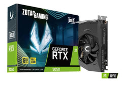 ZOTAC GAMING GeForce RTX 3050 6GB GDDR6 Graphics Memory Solo No Power 3rd Gen Tensor Cores Supports 4K 120Hz HDR, 8K 60Hz HDR
